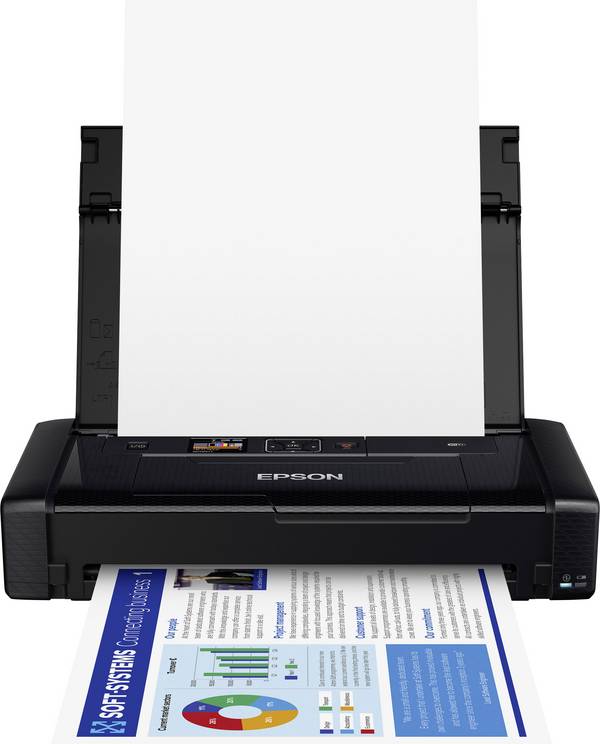 Epson Workforce WF-110W Stampante a getto d'inchiostro Bianco nero a getto d'inchiostro Colori A4 Stampante Funzionamento a batteria, WLAN