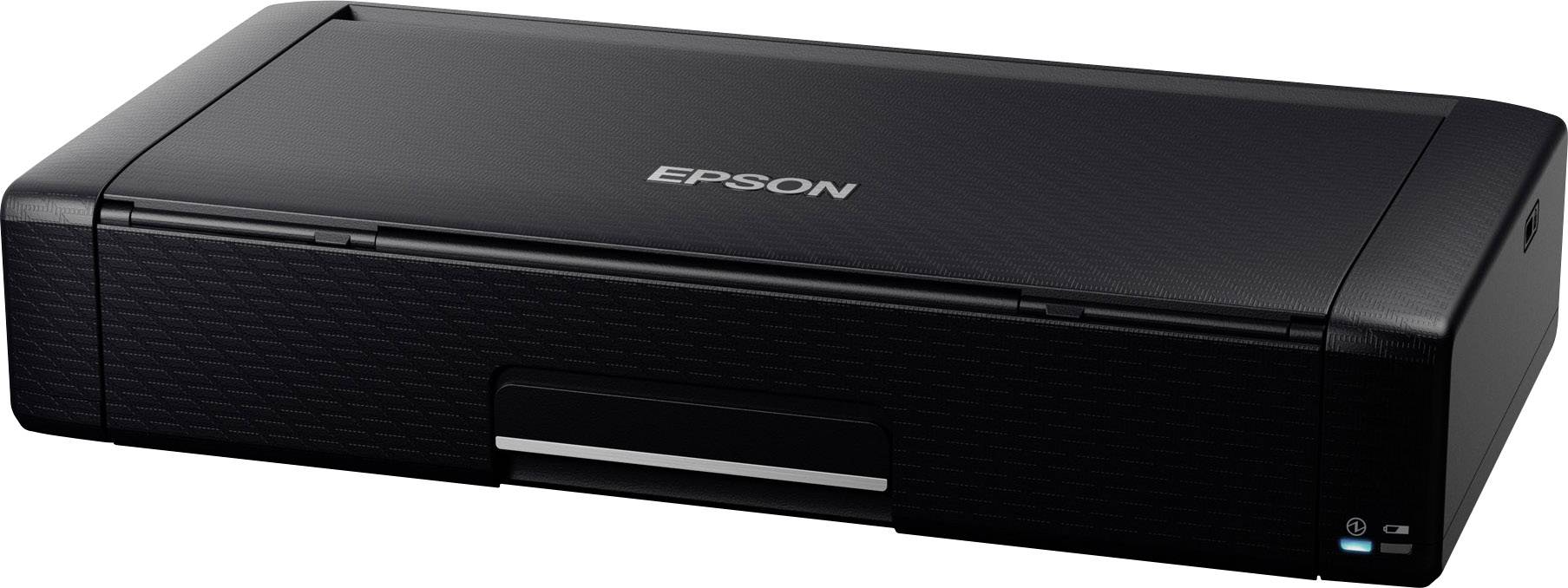 Un stampante Epson nero in forma rettangolare, adatto per l'uso domestico o per piccoli uffici.