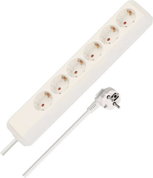 Brennenstuhl 1159420015 Multipresa 6 scomparti Bianco Schuko 1 pz.