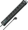Brennenstuhl 1951180100 Multipresa con interruttore 8 scomparti Nero Schuko 1 pz.