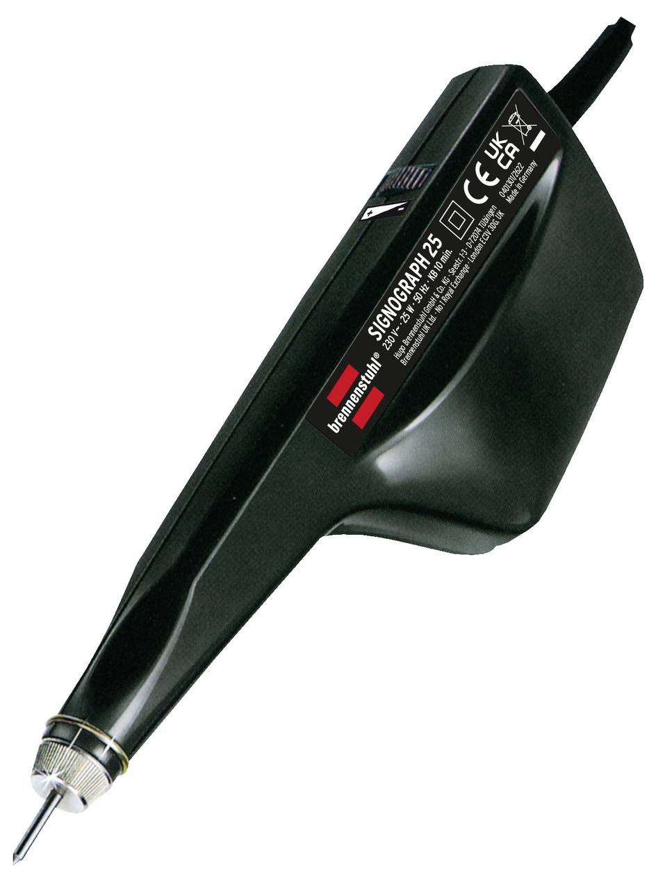 Penna stilo elettronica SIGMOGRAPH 2.5 nera con cavo e punta in metallo, mostrata isolata su sfondo bianco.