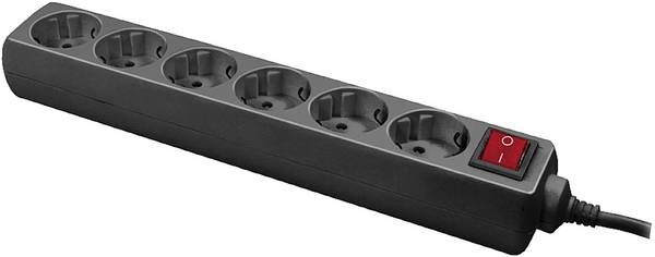 LogiLink LPS202B Multipresa con interruttore  Nero Schuko 1 pz.