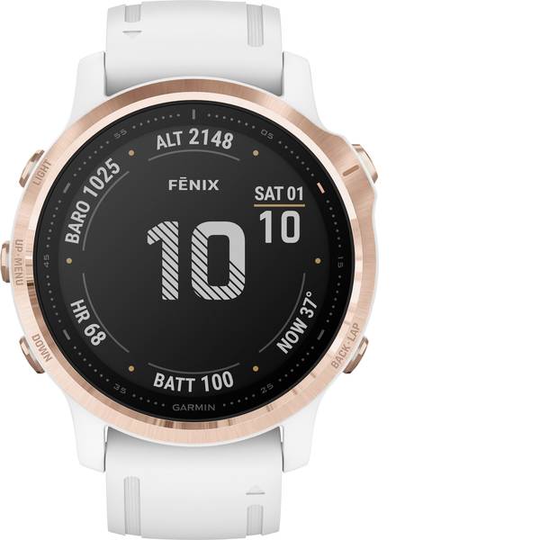 Dispositivi indossabili - Garmin fenix 6S PRO Rose Gold w/White Band (Glass) Smartwatch Bianco - Dispositivi indossabili - Garmin fenix 6S PRO Rose Gold w/White Band (Glass) Smartwatch Bianco -