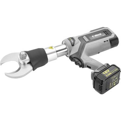 Pinza crimpatrice idraulica elettrica con impugnatura ergonomica, idonea per batteria Li-Ion 18V.