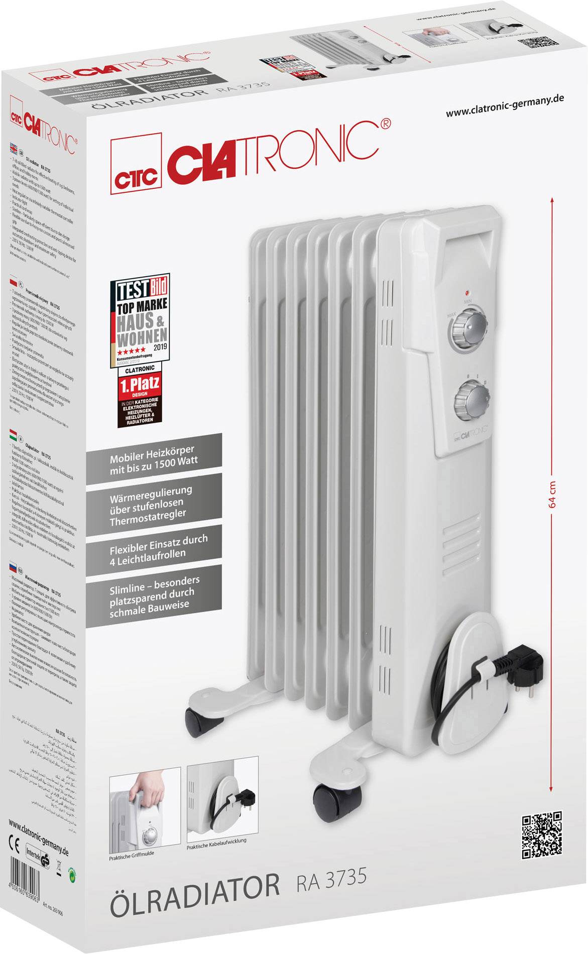 Radiatore olio Clatronic RA 3735 7 alette-3