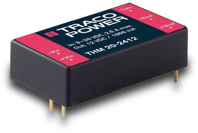 TracoPower THM 20-2423 Convertitore DC/DC da circuito stampato 667 mA 20 W Num.
