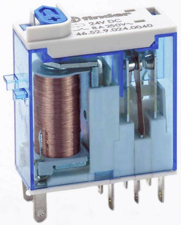 Finder 46.52.9.012.0040 Relè ad innesto 12 V/DC 8 A 2 scambi 1 pz.