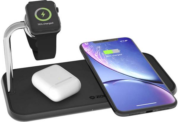 ZENS Caricatore a induzione Dual qi Apple-Watch ZEDC05B/00 Uscite Standard Qi Nero