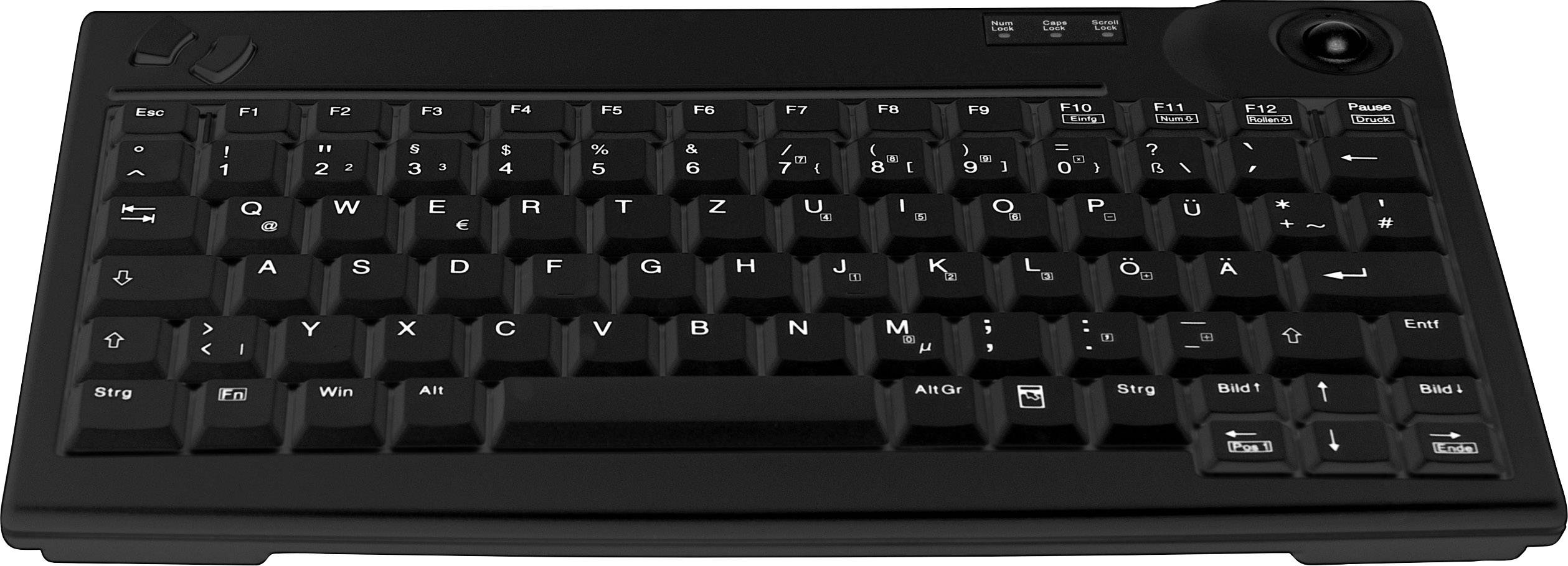 Contour AK-440 USB Tastiera Inglese, QWERTY Multicolore Track ball integrato-2