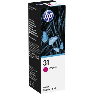 Inchiostro originale HP n. 31, Magenta. Confezione con illustrazione di farfalla. Specifico per stampanti HP Smart Tank.