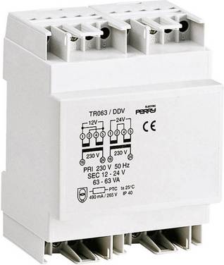 Wallair 1TDTR063/DDV63VA Trasformatore per campanello 12 V, 24 V