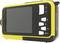 Un dispositivo elettronico portatile con un involucro giallo e uno schermo. A destra sono visibili diversi tasti di controllo bianchi.