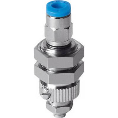 Valvola metallica argentata con cappuccio blu. Dispositivo per il controllo di liquidi o gas. Componente tecnica per applicazioni meccaniche.
