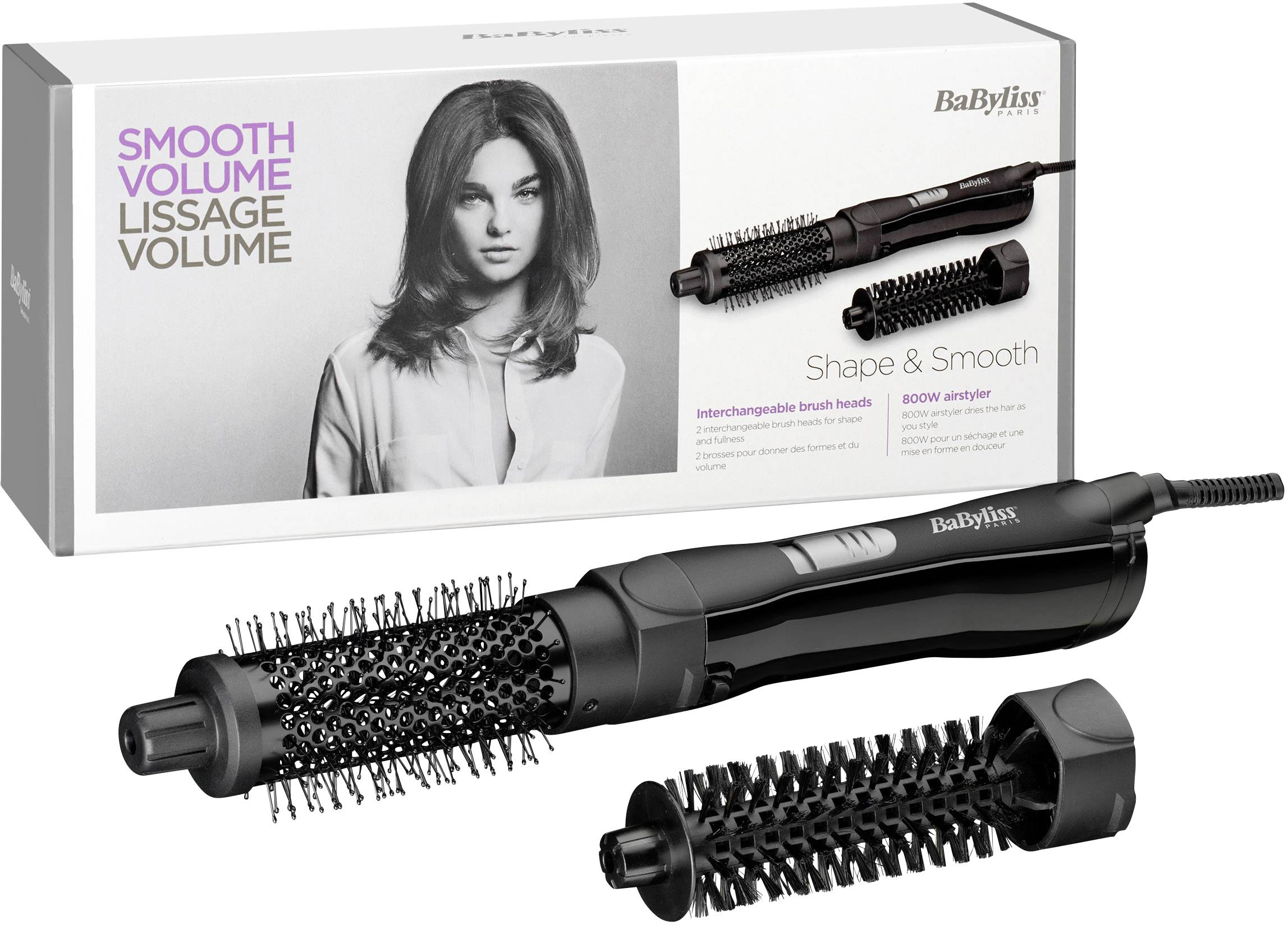 Babyliss Shape & Smooth Spazzola ad aria calda Nero-6