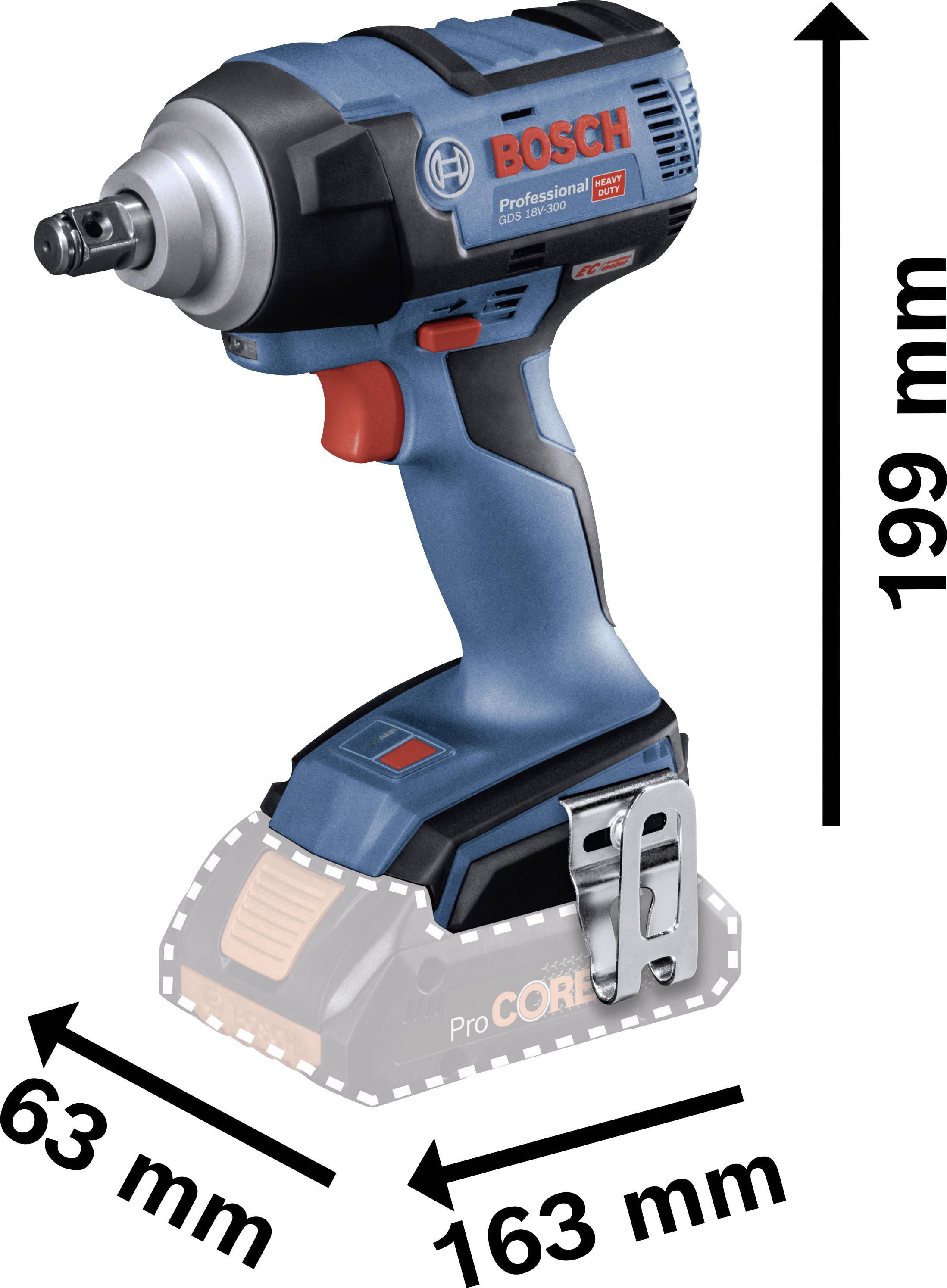 Bosch Professional GDS 18V-300 06019D8200 Avvitatore ad impulsi a batteria 18 V senza batteria-0