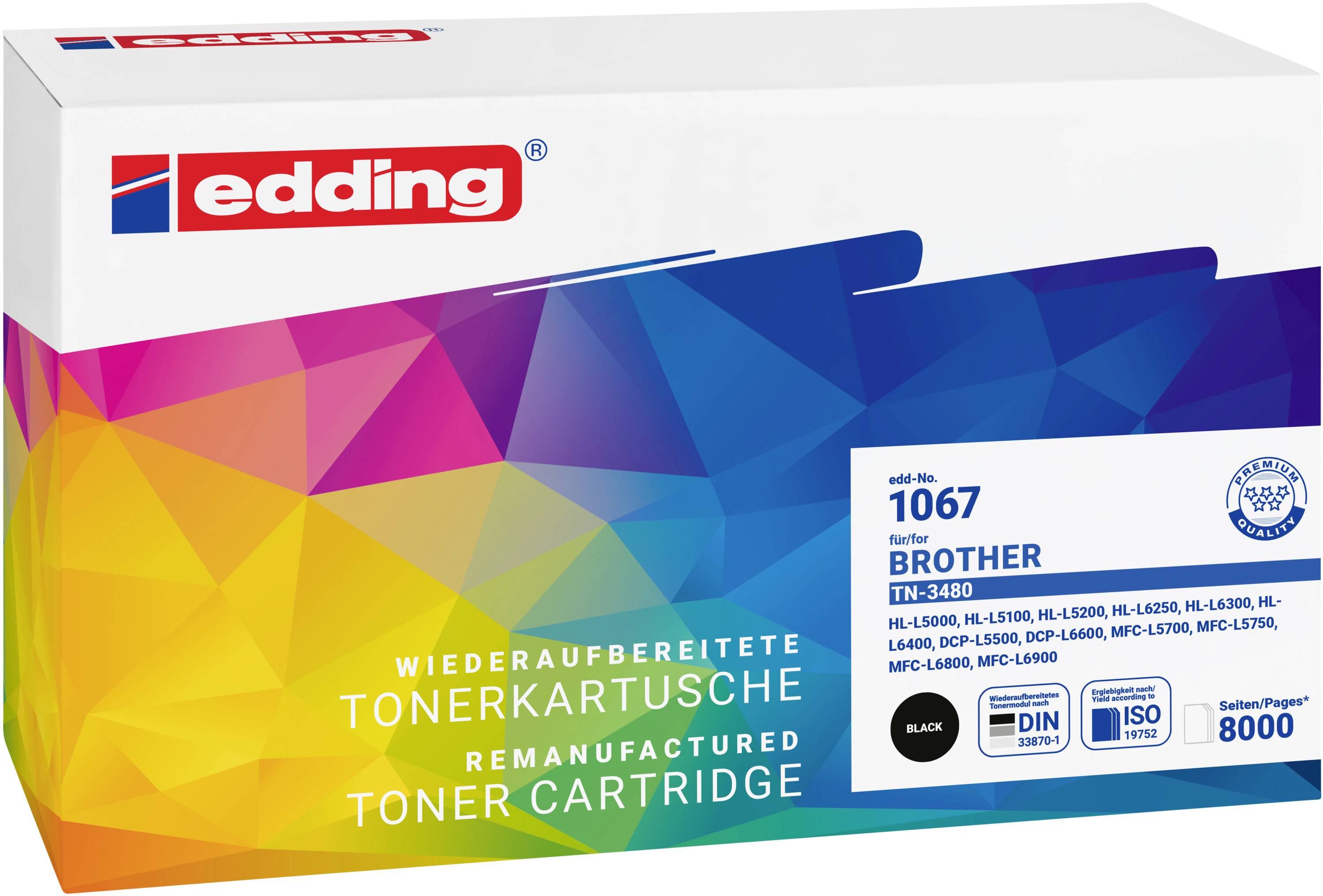 Edding Toner sostituisce Brother TN-3480 Compatibile Nero 8000 pagine EDD-1067 18-1067-0