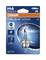 Una confezione di lampadina Osram H4. Enfatizza 'Cool Blue Intense' con temperatura colore fino a 5000K e luminosità aumentata del 100%.