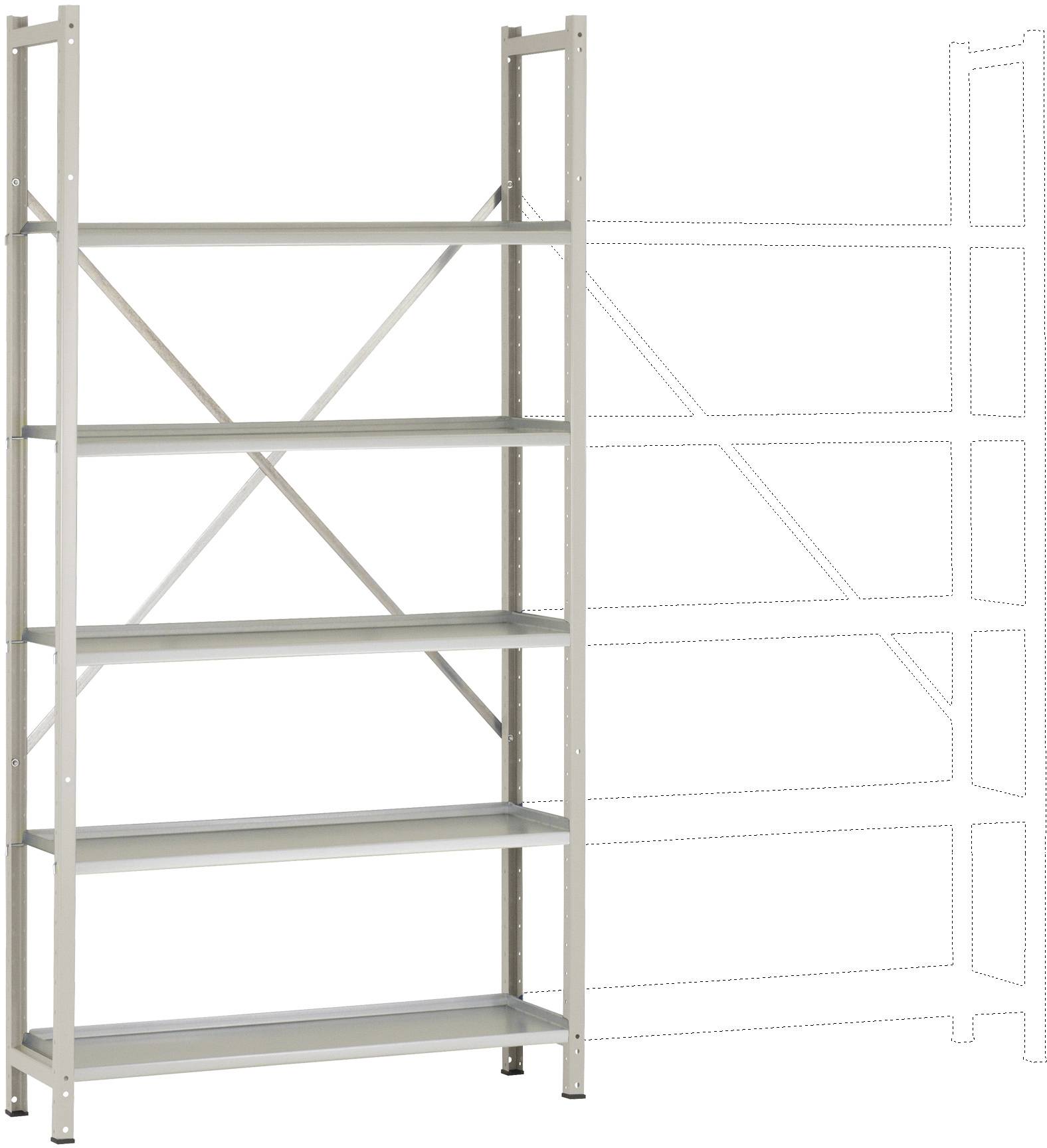 Manuflex RA2221.7035 Modulo di base per scaffale archiviazione (L x A x P) 960 x 1900 x 300 mm Ripiano in acciaio