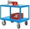 Manuflex TP1031.5012 Carrello con ruote con fermo Lamiera d'acciaio verniciato a polvere Blu luminescente (RAL 5012)