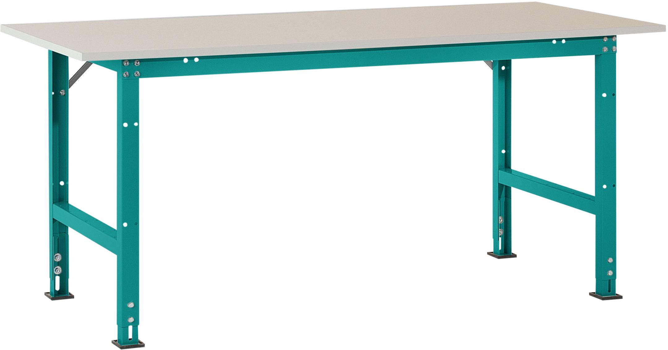 Manuflex AS0011.5021 PACKPOOL standard con piastra melaminica, LxTxA = 1500 x 800 x 760-870 mm Blu acqua