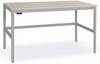 Manuflex LC1033.9006 ESD Tavolo di lavoro ESD CANTOLAB Standard con piastra di gomma, LxTxA = 1250 x 800 x 762-788 mm Argento