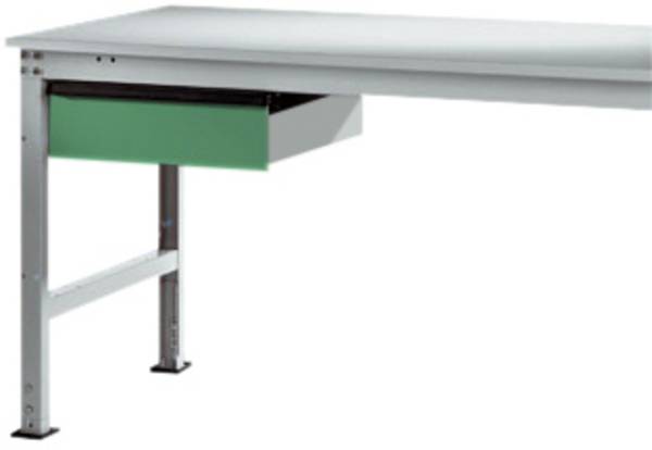 Manuflex LZ4173.6011 ESD Cassetto singolo ESD in verde reseda RAL 6011, con serratura, LxTxA= 425 x 550 x 135 mm