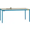 Manuflex LD1903.5007 ESD Tavolo di lavoro ESD UNIDESK con piastra di gomma, telaio blu brillante RAL 5007, LxTxH = 1200 x 800 x 720-730 mm Blu brillante (RAL 5007)