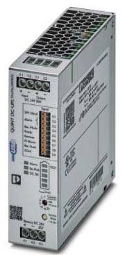 Alimentatore switching per l'alimentazione elettrica, PULS QS5.241, con vari morsetti di connessione e indicatori LED sul lato frontale.