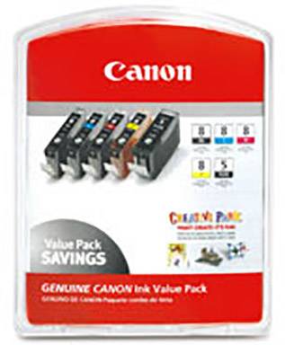 Canon 5 cartucce d\`inchiostro multipack cli-8 bk/pc/pm/r/g-1