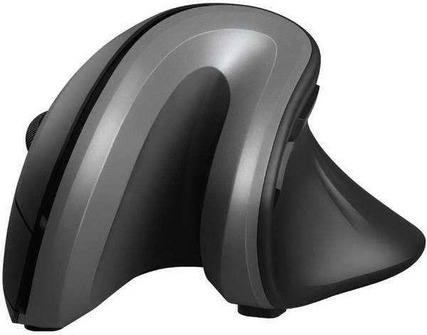 Trust VERRO Mouse ergonomico Senza fili (radio) Ottico Nero 5 Tasti 1600 dpi, 1200 dpi, 600 dpi Ergonomico