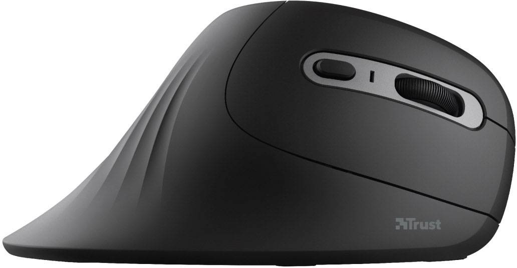 Trust VERRO Mouse ergonomico Senza fili (radio) Ottico Nero 5 Tasti 1600 dpi, 1200 dpi, 600 dpi Ergonomico-2