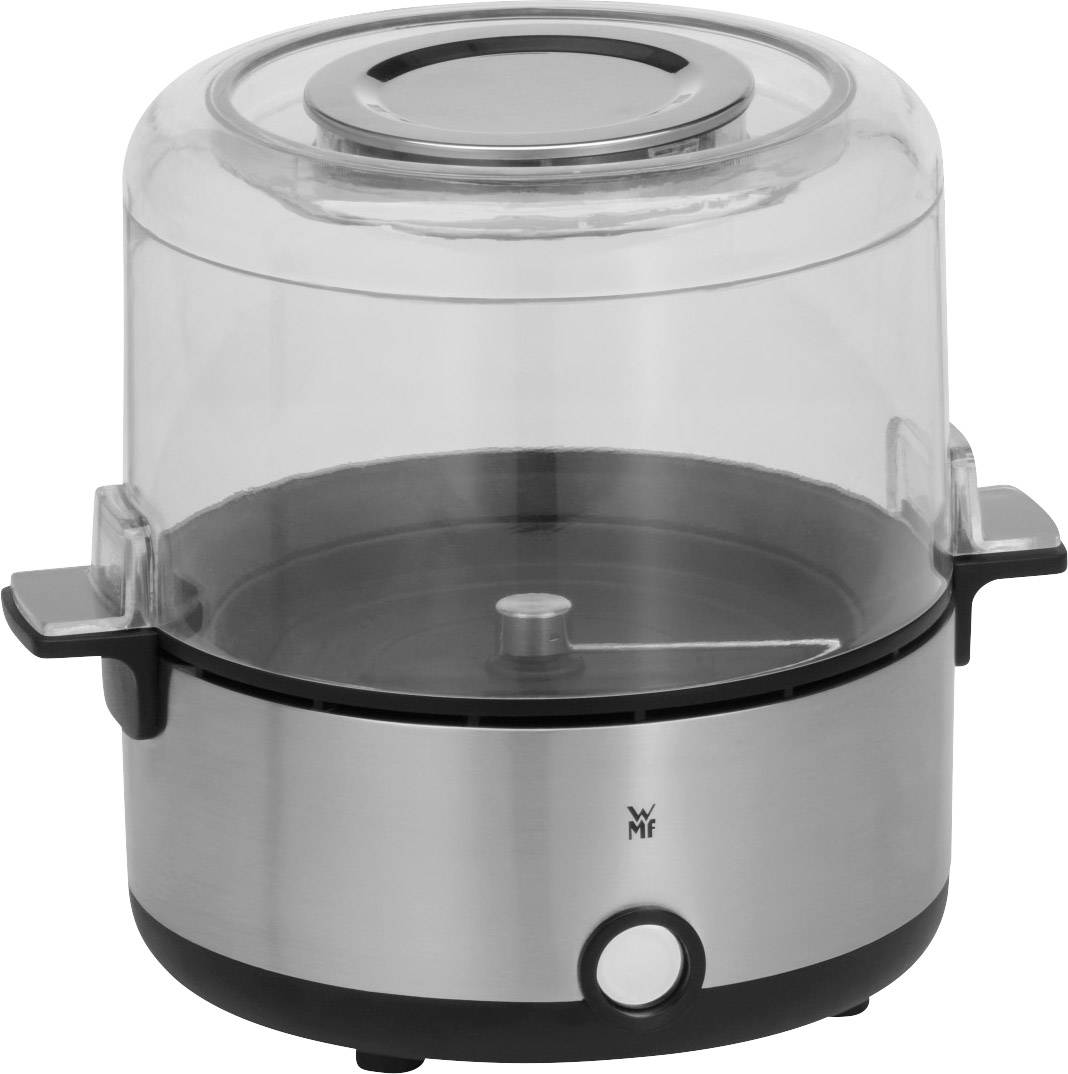 Manopola per cottura a vapore in acciaio inox con cestello estraibile. Involucro trasparente per una cottura a vista. Design compatto per un facile stoccaggio.