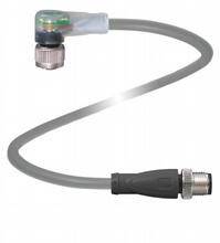 Pepperl+Fuchs 023226 Connettore per sensore o attuatore M12 Spina dritta, Presa angolata 1.00 m Numero di poli: 3 1 pz.