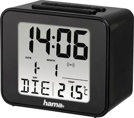 Sveglia Hama 00186304 Radiocontrollato Nero Tempi di allarme 2