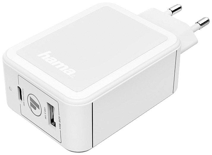 Hama PD-QC-42W Caricatore USB 42 W USB, presa USB-C® Bianco Presa di corrente-1