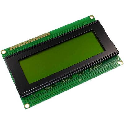 Un modulo display LCD con retroilluminazione verde su un circuito stampato verdastro. Prevalentemente utilizzato per progetti elettronici.