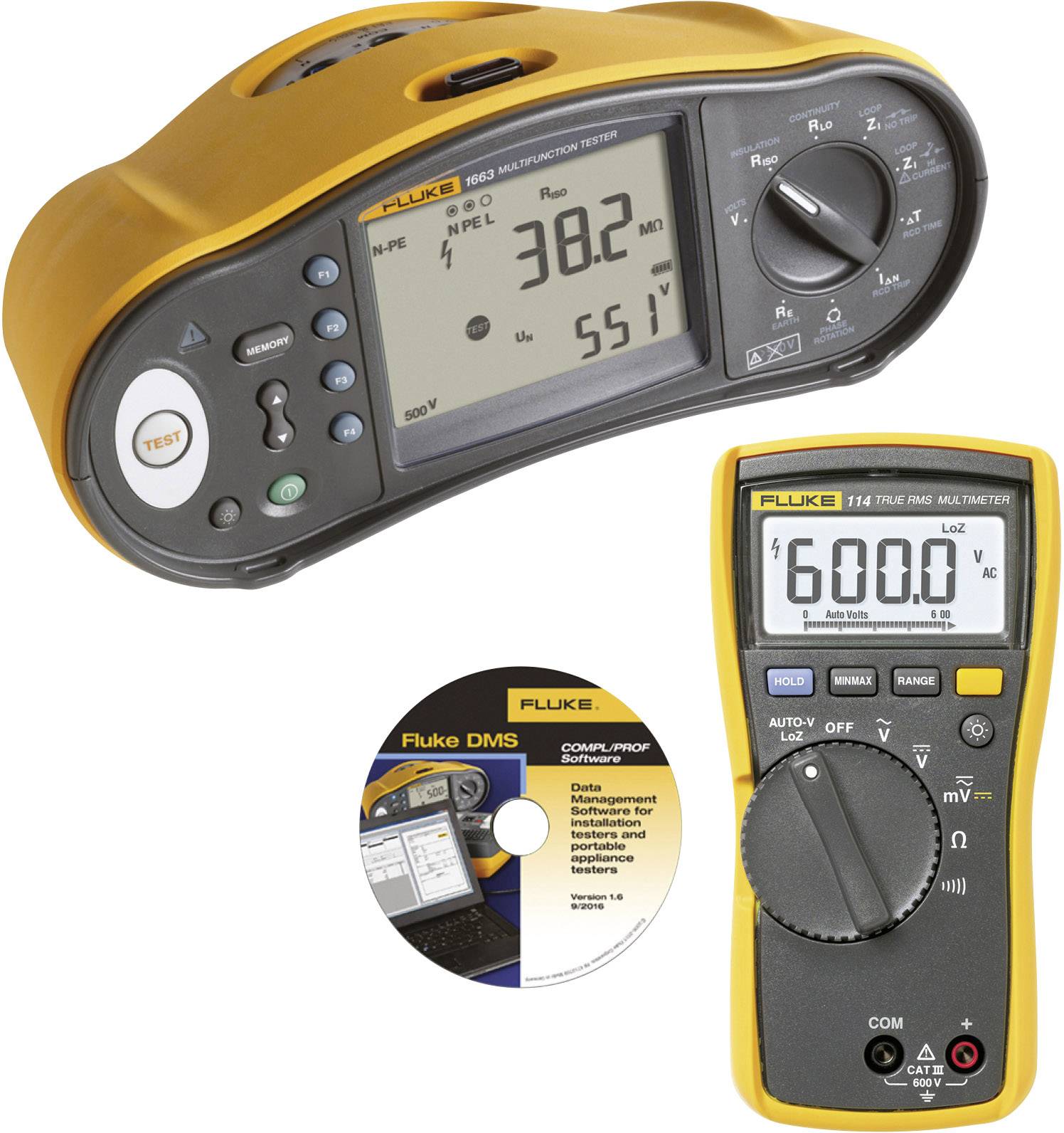 Fluke 1663 ITDKDMM Kit tester per installazioni Conrad.it