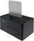 Dispositivo esterno dock station di LogiLink per il collegamento di hard disk con un'unità visibile e inserita.