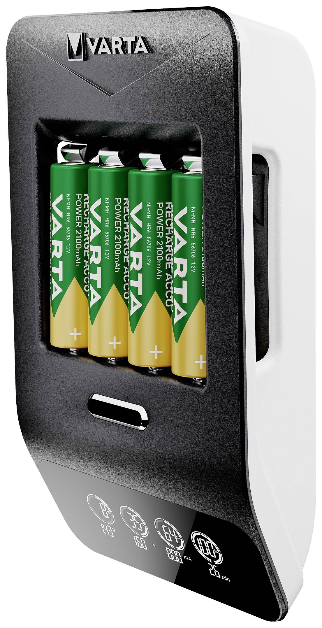 Caricabatterie USB Per Pile AA E AAA - Compatto E Portatile, Colore Bianco - Foto 11