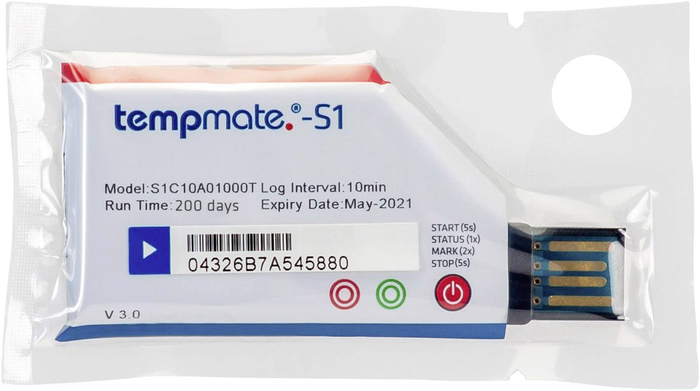 tempmate S1 V3 Indicatore di temperatura -30 fino a +70 °C