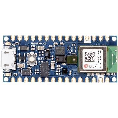 Arduino Nano 33 IoT Scheda con connettore USB, microcontrollore, sensori e interfacce per progetti IoT.
