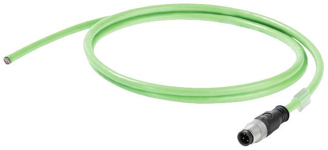 Weidmüller 1025940800 Connettore dati confezionato per sensore o attuatore M12 Spina dritta 80.00 m Numero di poli: 4 1 pz.
