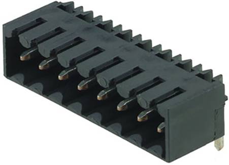 Connettore elettrico nero, rettangolare, con più contatti metallici paralleli per dispositivi elettronici.