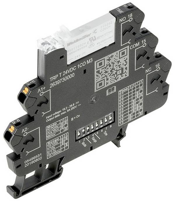Weidmüller TRP T 24VDC 1CO M3 Relè temporizzato 24 V/DC 6 A 1 scambio 10 pz.