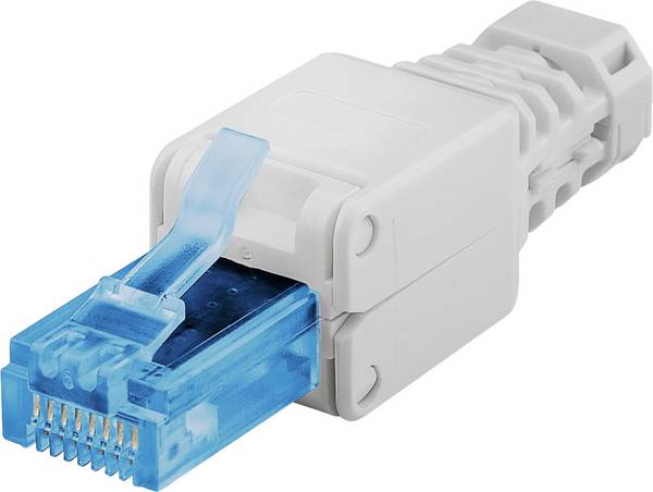 Spina RJ45 senza attrezzi Goobay CAT 6A UTP non schermata - Per cavi di 3 diametri (5,2 mm/6,4 mm/7,5 mm),...