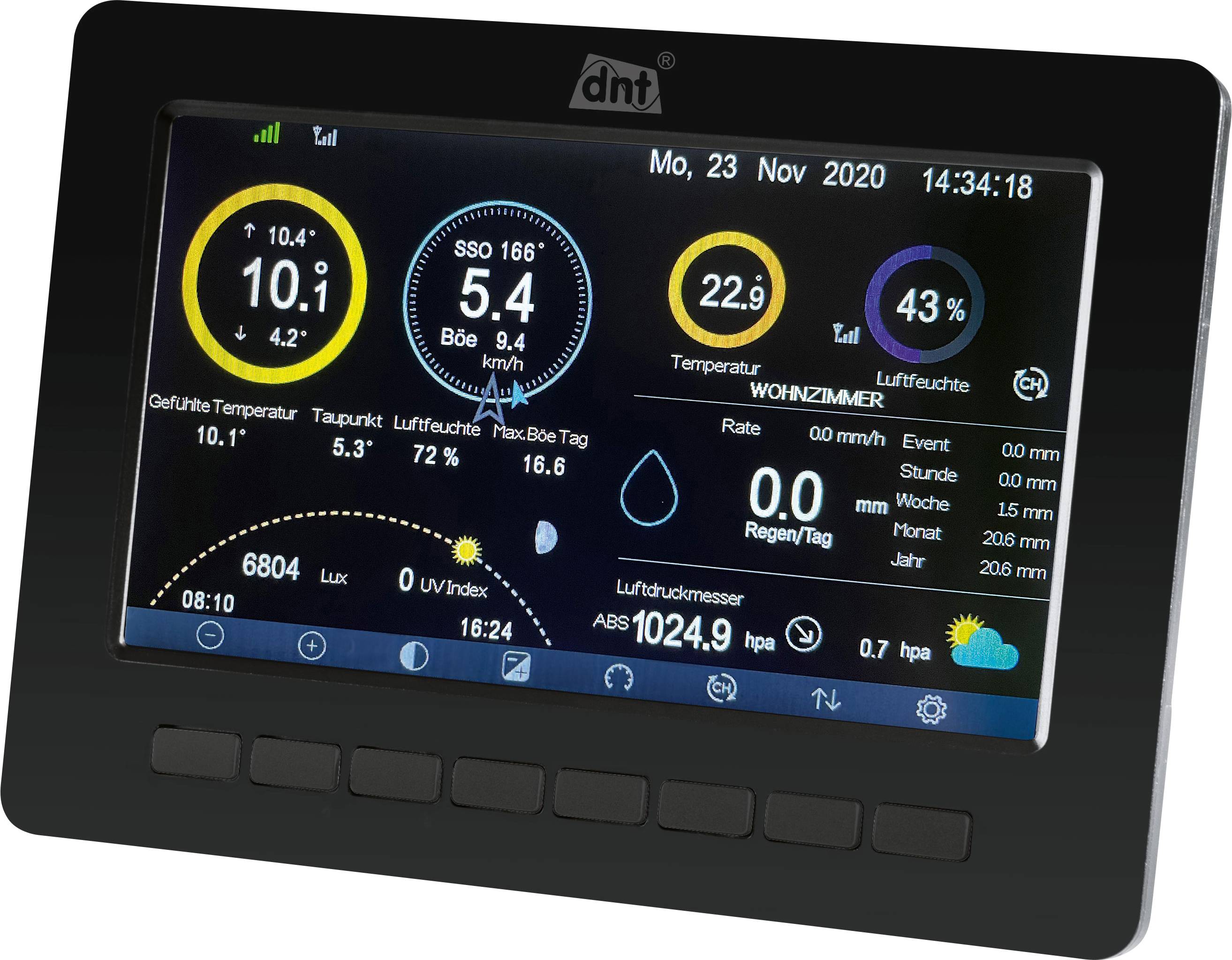 dnt WeatherScreen PRO DNT000008 Stazione meteo digitale Numero di sensori max. 9-4