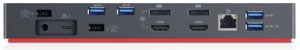 Lenovo Docking Station Thinkpad Thunderbolt 3 40an 135w + Alimentatore 135w-2