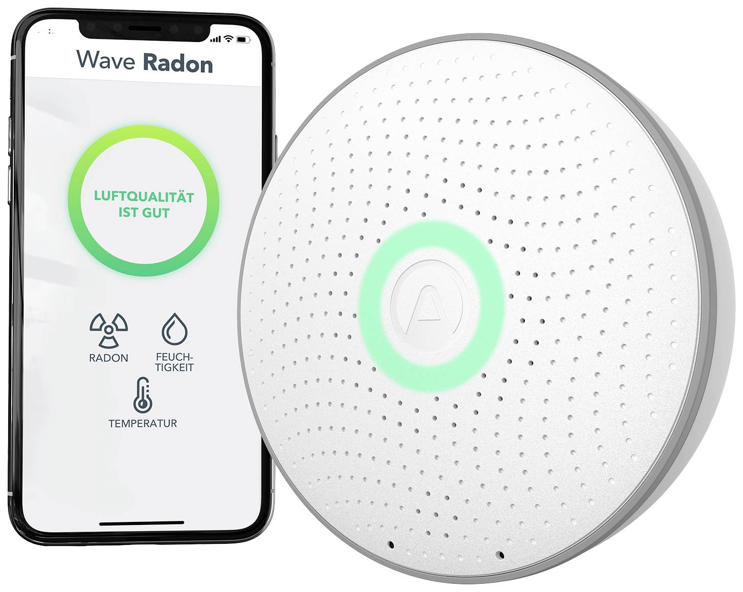 Airthings Airthings Wave (2. Gen) Rilevatore di gas a batteria Rileva Radon-2