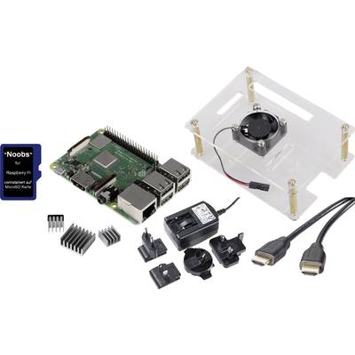 TRU COMPONENTS Class-Room-Set 5x Raspberry Pi® 3 B+ 1 GB 4 x 1.4 GHz incl. custodia, incl. cavo di alimentazione, incl. 