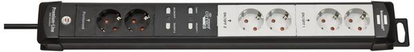 Brennenstuhl 1951160610 Multipresa con WiFi 6 scomparti Nero, Grigio luminescente Schuko 1 pz.
